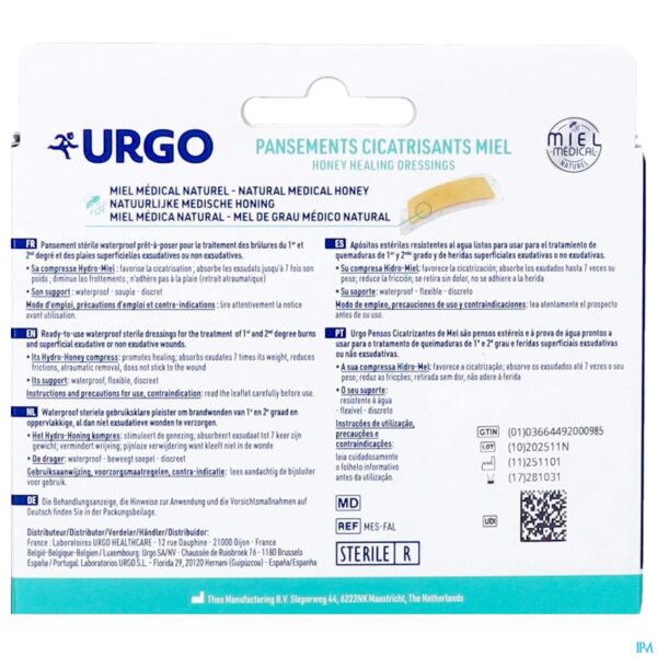 Packshot Urgo Genezende Pleisters Honing 5