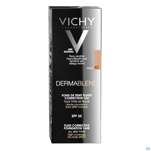 Packshot Vichy Fdt Dermablend Fluide 45 Gold 30ml Packshot Vichy Fdt Dermablend Fluide 45 Gold 30ml