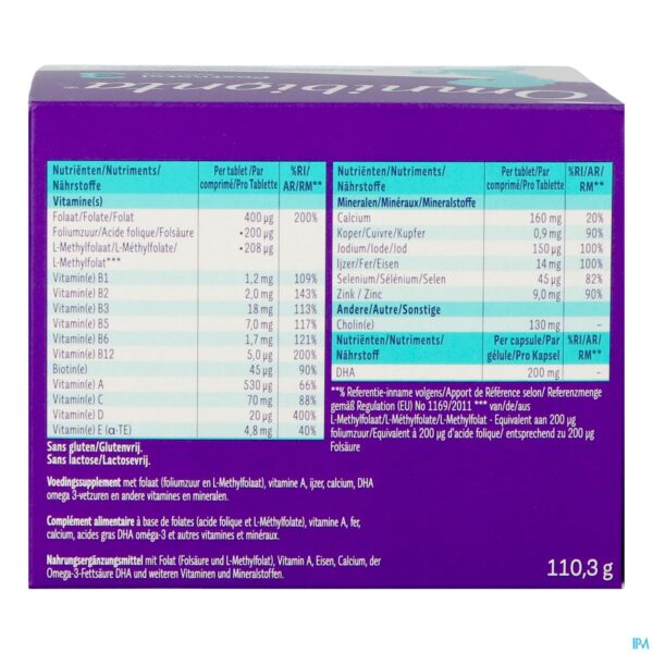 Packshot Omnibionta Postnatal 3 Borstv.8wek Tabl 56+caps 56