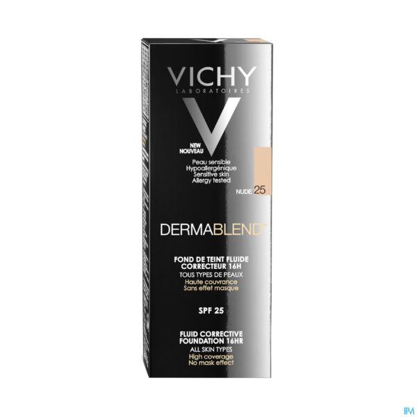 Packshot Vichy Fdt Dermablend Fluide 25 Nude 30ml Packshot Vichy Fdt Dermablend Fluide 25 Nude 30ml