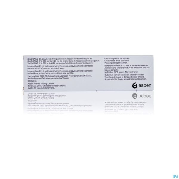 Packshot Xylocaine 2% Gel Tube 1 X 30ml