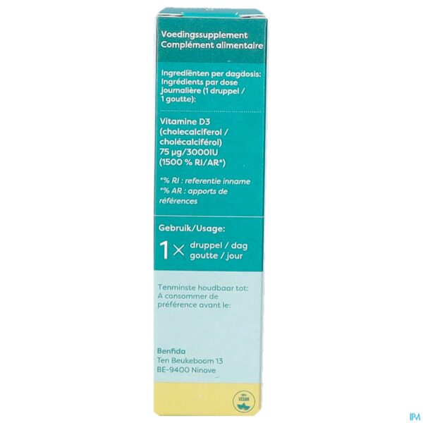 Packshot Benfida Vitamine D3 Bottle 5ml