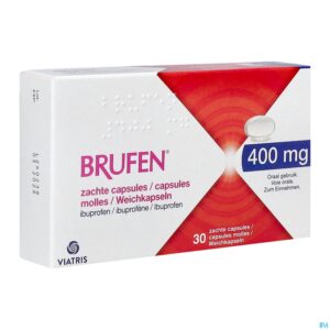 Packshot Brufen 400 mg zachte caps. 30