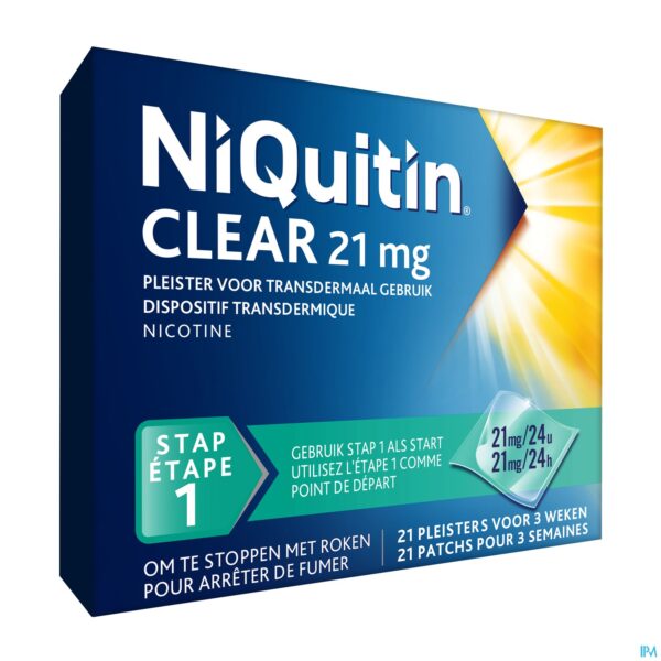Packshot Niquitin Clear Patches 21 X 21mg Packshot Niquitin Clear Patches 21 X 21mg