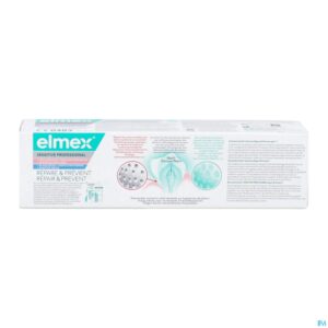 Packshot Elmex Tandpasta Sens.prof.rep.&prev.whitening75ml