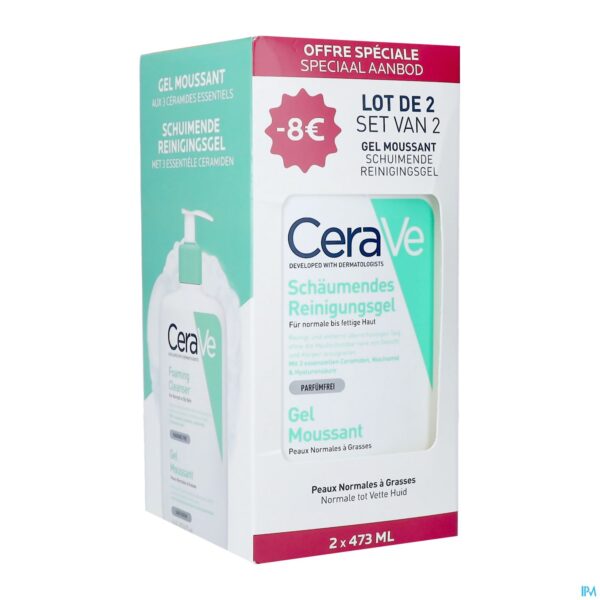 Packshot Cerave Foaming Cleanser Duo 2x473ml Packshot Cerave Foaming Cleanser Duo 2x473ml