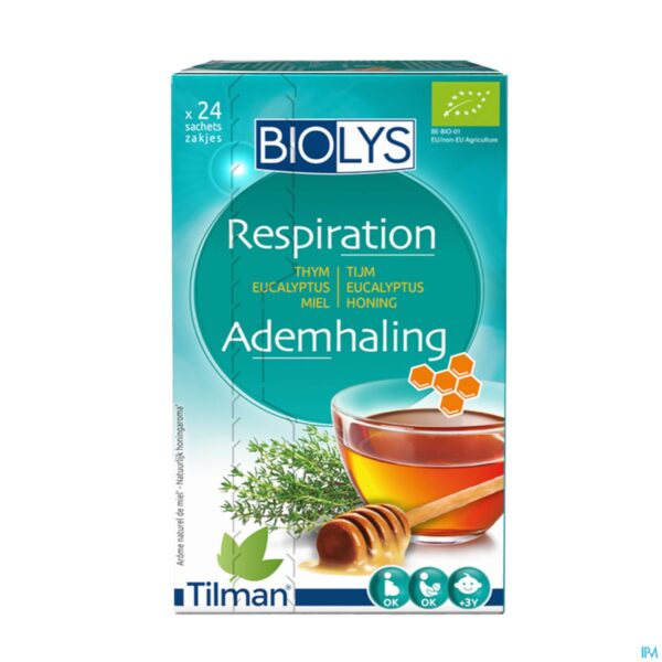 Packshot Biolys Tijm Eucalyptus Honing Zakje 24