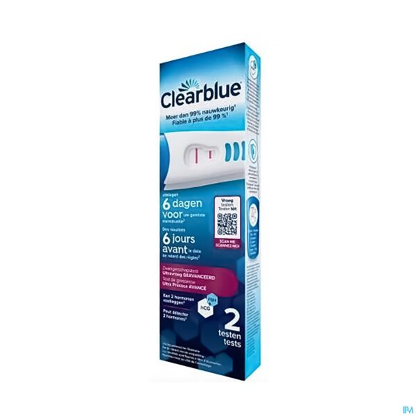 Packshot Clearblue Zwangerschapstest Geavanceerd Vroege 2
