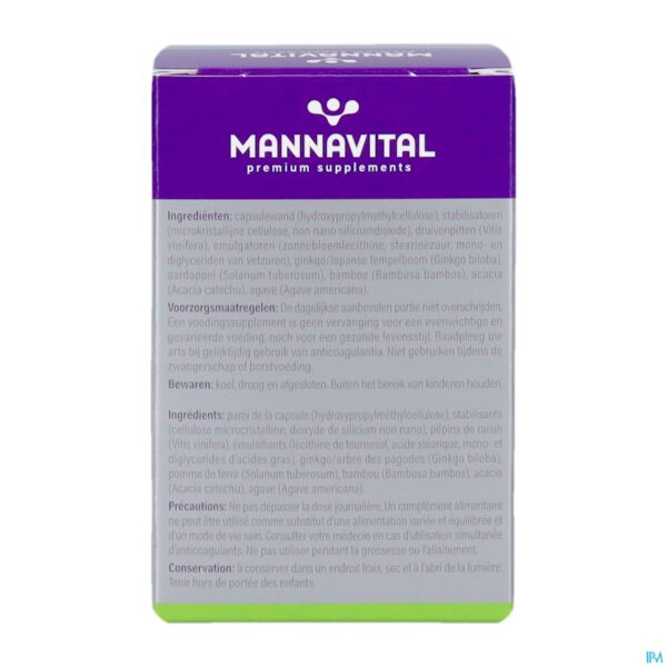Packshot Mannavital Gingko V-caps 60