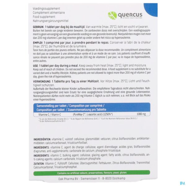 Packshot Quercus Pure C 1000 Tabl 40