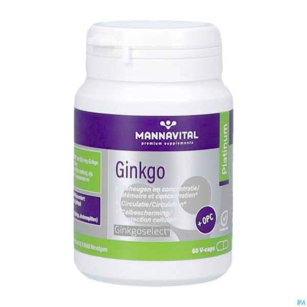 Productshot Mannavital Gingko V-caps 60