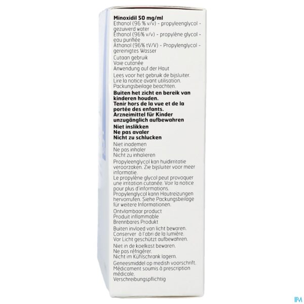 Packshot Minoxidil Biorga 5% Opl Cutaan Koffer Fl 3x60ml