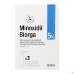 Packshot Minoxidil Biorga 5% Opl Cutaan Koffer Fl 3x60ml Packshot Minoxidil Biorga 5% Opl Cutaan Koffer Fl 3x60ml