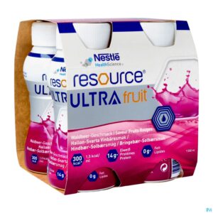 Packshot Resource Ultra Fruit Rode Vruchtensmaak 4x200ml