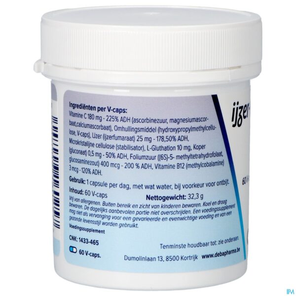 Packshot Ijzer Complex Vegetat. Caps 60x25mg Deba