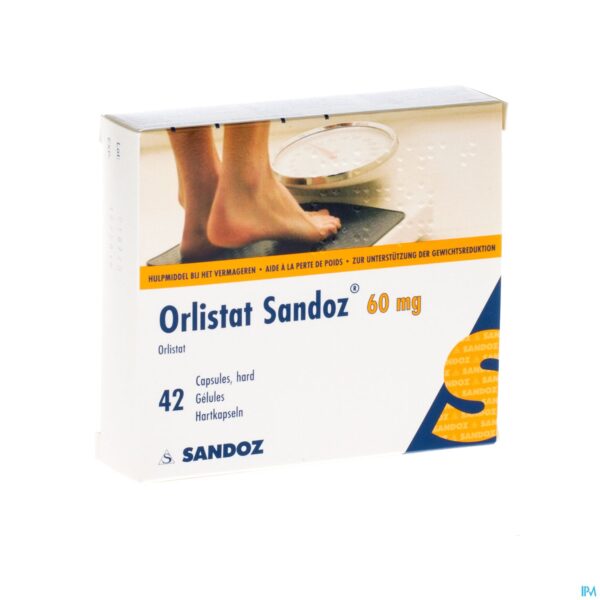 Packshot Orlistat Sandoz Harde Caps 42 X 60mg