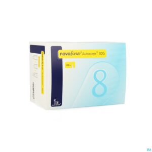 Packshot Novofine Autocover Ster Naald 8mm/30g 100 St