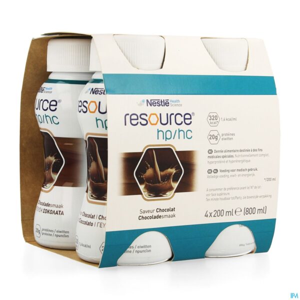 Packshot Resource Hp Hc Chocolade Fles 4x200ml