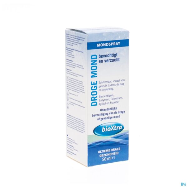 Packshot Bioxtra Droge Mond Gel Mondspray 50ml