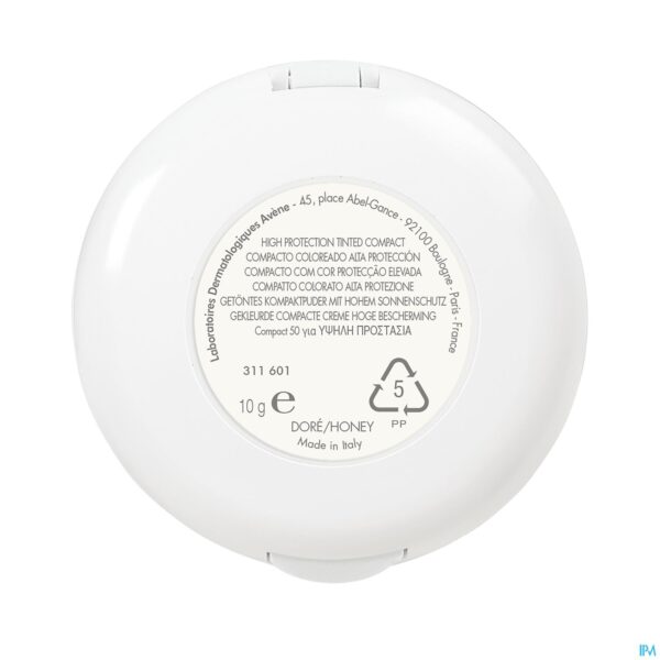 Productshot Avene Zon Compact Getint Spf50+ Goud 10g Productshot Avene Zon Compact Getint Spf50+ Goud 10g