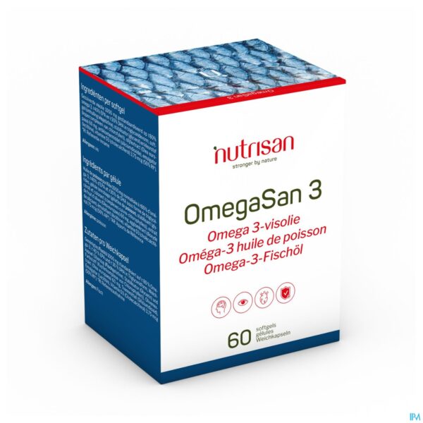 Packshot Omegasan 3 Nf 60 Softgels  Nutrisan
