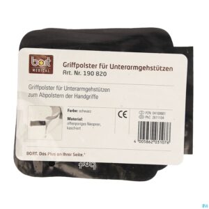 Packshot Bort Beschermkussens Kruk Zwart Met Velcro
