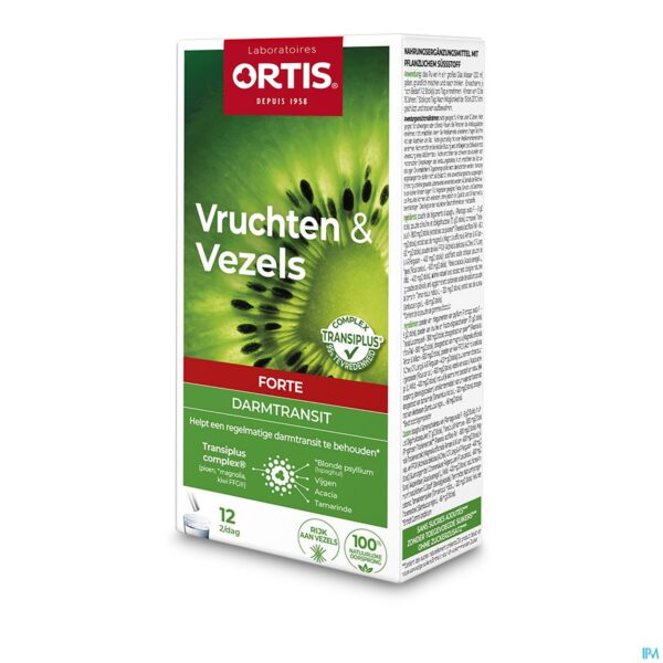Packshot Ortis Vruchten&vezels Forte Transi+ Complex 12x10g Packshot Ortis Vruchten&vezels Forte Transi+ Complex 12x10g