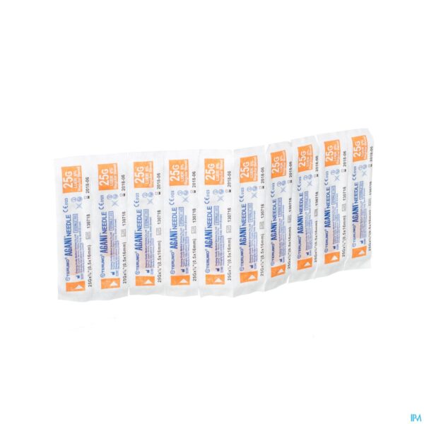 Packshot Terumo Naald Agani 25g 5/8 Rb Oranje 10