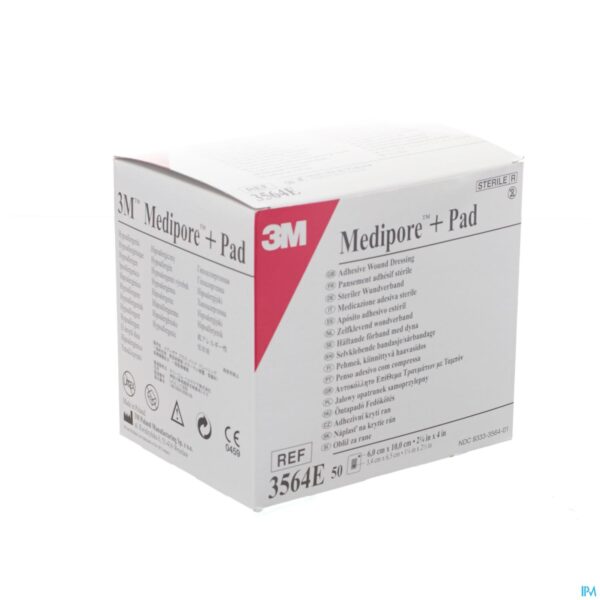 Packshot Medipore + Pad 3m 6x10,0cm 50 3564e