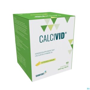 Packshot Calcivid 1000mg/800ie Lemon Chew 90