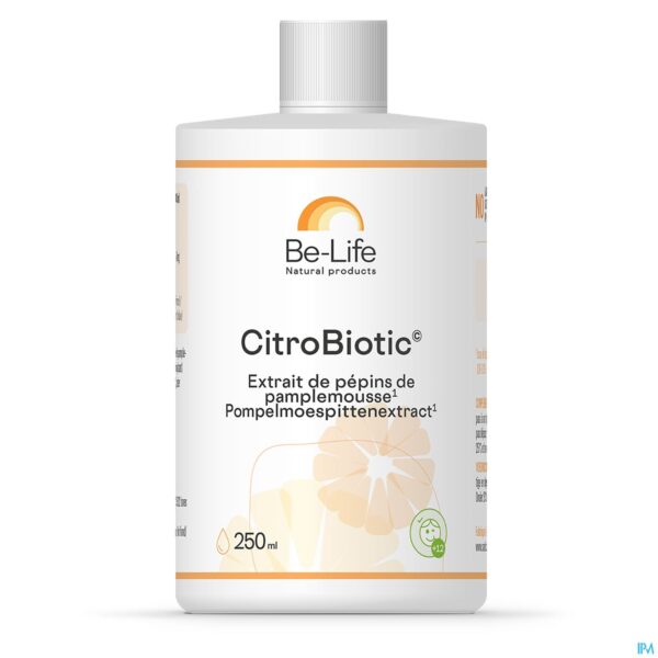 Packshot Citrobiotic Be Life Pompelmoespit Extract 250ml Packshot Citrobiotic Be Life Pompelmoespit Extract 250ml