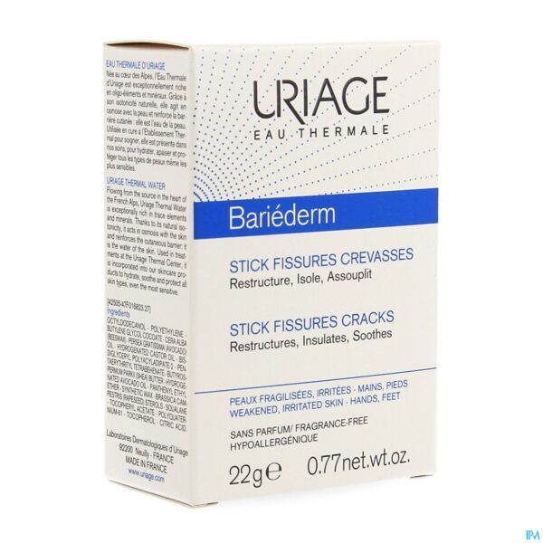 Packshot Uriage Bariederm Kloven-barsten Stick 22g