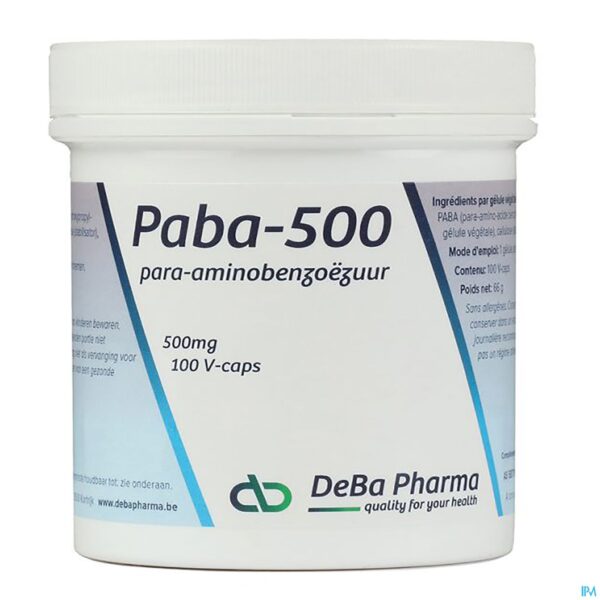 Packshot Paba Caps 100x500mg Deba