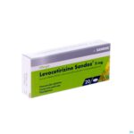 Packshot Levocetirizine Sandoz 5mg Comp Enrob. 20 X 5mg