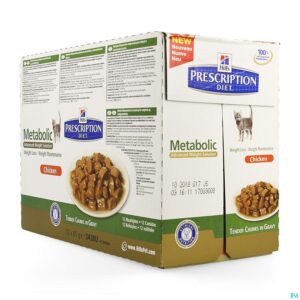 Packshot Prescription Diet Feline Metabolic Pouch 12 X 85g