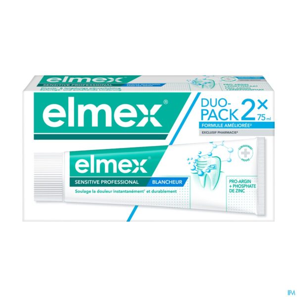 Packshot Elmex Sensitive Pro.whitening Tandpasta 2x75ml Nf Packshot Elmex Sensitive Pro.whitening Tandpasta 2x75ml Nf