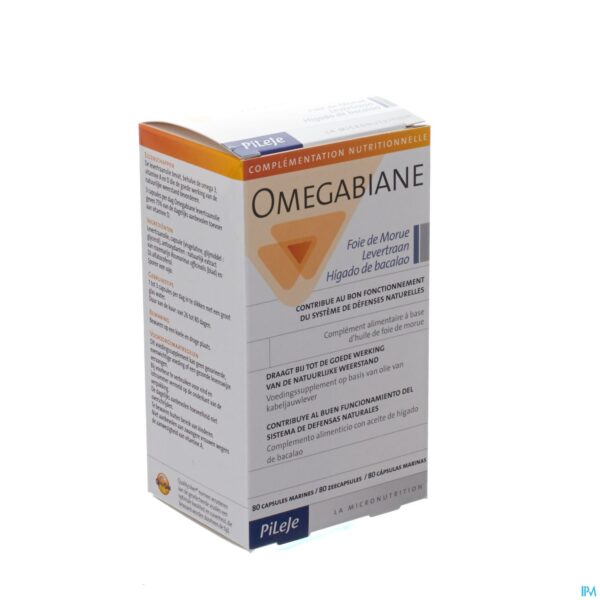 Packshot Omegabiane Levertraan Caps 80
