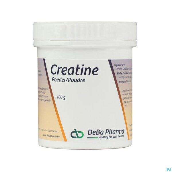 Packshot Creatine Monohydraat Pdr Oplosbaar 100g Deba