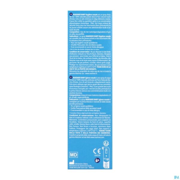 Packshot Marimer Baby Isotonisch Zeewater Spray 100ml
