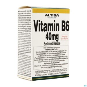 Packshot Altisa Vit B6 40mg Sustained Release Tabl 90