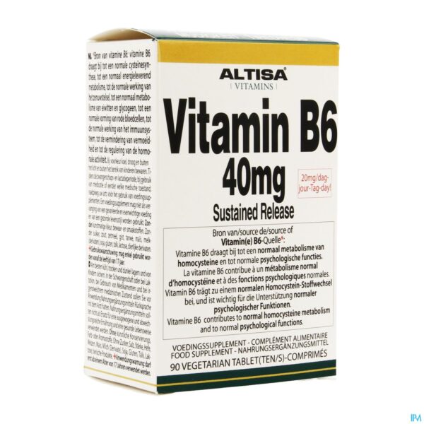 Packshot Altisa Vit B6 40mg Sustained Release Tabl 90