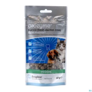 Packshot Orozyme Bucco-fresh Dental Croq Dog&cat <10kg 60g