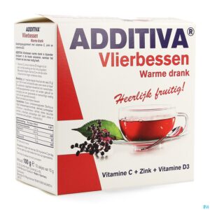 Packshot Additiva Vlierbessen Warme Drank Zakje 10