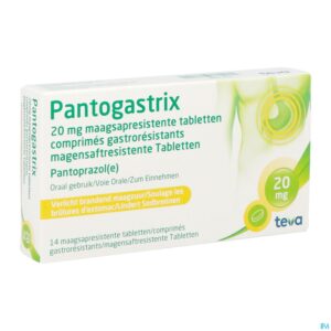 Packshot Pantogastrix Teva 20mg Maagsapresist Tabl 14x20mg