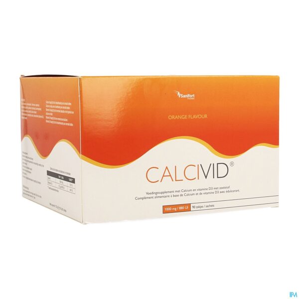 Packshot Calcivid 1000mg/880ie Orange Sach 90