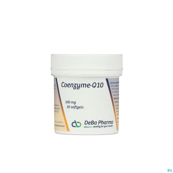 Packshot Q10 100mg Softgels 30 Deba