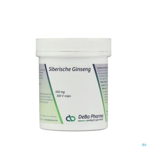 Packshot Siberian Ginseng Caps 100x650mg Deba