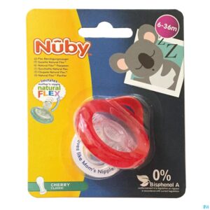 Packshot Nuby Fopspeen Natural Flex Kers 6-36m