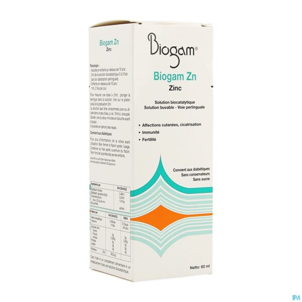 Packshot Biogam Zn Fl 60ml