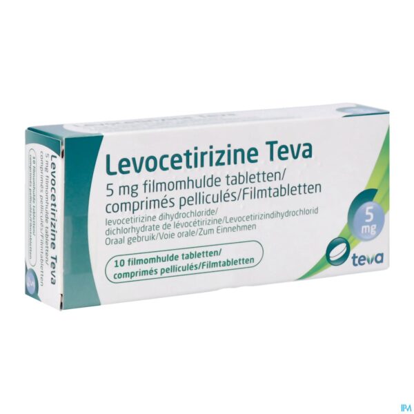 Packshot Levocetirizine Teva 5mg Comp 10 Packshot Levocetirizine Teva 5mg Comp 10